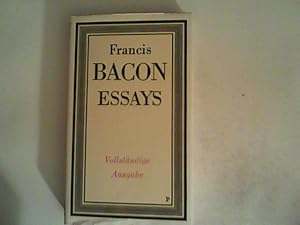 Bild des Verkufers fr Essays. Vollstndige Ausgabe. . Herausgegeben von Levin L.Schcking zum Verkauf von ANTIQUARIAT FRDEBUCH Inh.Michael Simon