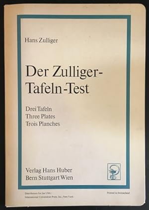 Der Zulliger-Tafeln-Test: Drei Tafeln / Three Plates / Trois Planches.