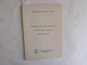 Seller image for Notas para la Historia de la Agricultura en Tabasco. for sale by Librera "Franz Kafka" Mxico.