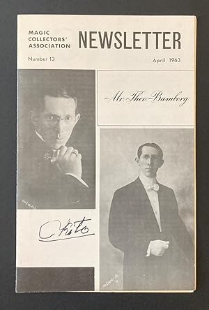 Seller image for Magic Collectors' Association Newsletter No. 13, April 1963 [signed by Okito] for sale by Weather Rock Book Company