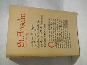 Immagine del venditore per St. Anselm Basic Writings: Proslogium, Mologium, Cur Deus Homo & Gaunilon's In Behalf of the Fool. Second Edition venduto da Gil's Book Loft