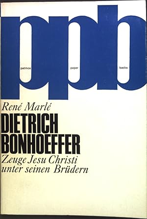 Image du vendeur pour Dietrich Bonhoeffer : Zeuge Jesu Christi unter seinen Brdern. mis en vente par books4less (Versandantiquariat Petra Gros GmbH & Co. KG)