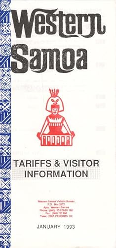 Imagen del vendedor de Western Samoa : Tariffs & Visitor Information. January 1993 a la venta por Schrmann und Kiewning GbR