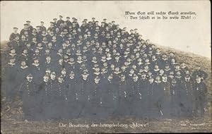 Ansichtskarte / Postkarte Die Besatzung der heimgekehrten Möwe, Deutsche Marinesoldaten, I. WK