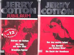 Bild des Verkufers fr Bchersammlung  Jerry Cotton. Kriminalromane". 9 Titel. 1.) Jerry Cotton: Mrder-Show am Sunset Strip 2.) Jerry Cotton: Nur das nackte Leben, Das Bordell am Hudson River, Die Nacht der Kamikaze, Drei Kriminalromane 3.) Jerry Cotton: Strker als Ketten, Die Lady mit dem 38er, Brooklyn-Fighter 4.) Jerry Cotton: Ratten im goldenen Nest, Die Fnf-Millionen-Geisel, Tod eines Fernseh-Stars, Drei Kriminalromane 5.) Jerry Cotton: Die Amok-Gang 6.) Jerry Cotton: Jubilum, Beifall fr einen Toten, Clan der Mrder, Keinen Cent fr eine Leiche 7.) Jerry Cotton: Nach 30 Jahren Todeszelle, Ich will nicht vor die Hunde gehen! Die Nacht der Vollstrecker 8.) Jerry Cotton: Der lange Arm der Mafia, Mitternacht-Lady, Seine erste Henkersmahlzeit 9.) Jerry Cotton: Die Rache der schwarzen Mafia, Die Nacht der Todesengel, Schon so gut wie tot zum Verkauf von Agrotinas VersandHandel