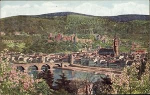 Ansichtskarte / Postkarte Heidelberg am Neckar, Blick vom Philosophenweg