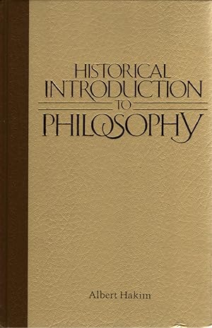 Bild des Verkufers fr Historical Introduction to Philosophy. zum Verkauf von Fundus-Online GbR Borkert Schwarz Zerfa