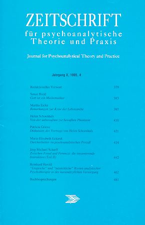 Immagine del venditore per Heft 1-4: Zeitschrift f�r psychoanalytische Theorie und Praxis. Jahrgang X, 1995. venduto da Fundus-Online GbR Borkert Schwarz Zerfa�