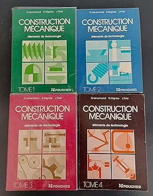 Seller image for Construction Mcanique les 4 tomes for sale by irma ratnikaite