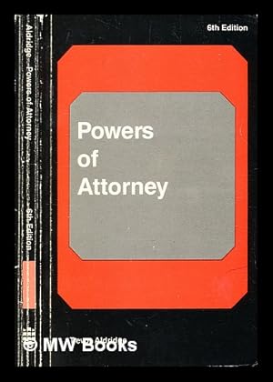 Bild des Verkufers fr Powers of attorney / Trevor M. Aldridge zum Verkauf von MW Books Ltd.