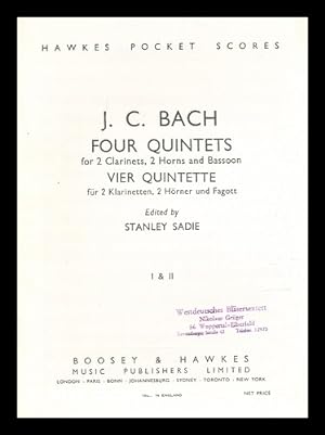 Seller image for Four quintets for 2 clarinets, 2 horns and bassoon = Vier Quintette fur 2 Klarinetten, 2 Horner und Fagott for sale by MW Books Ltd.