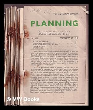 Seller image for Planning: a broadsheet issued by PEP (Political and Economic Planning & The Christian News-Letter, with several related pamphlets: 35 issues for sale by MW Books Ltd.
