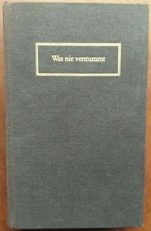 Image du vendeur pour Was nie verstummt. Die schnsten deutschen Gedichte.' mis en vente par buch-radel