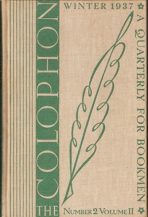 The Colophon new series - A Quarterly for Bookmen. Volume II, New Series, Number 2, Winter 1937