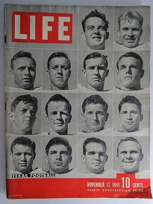 LIFE MAGAZINE, NOVEMBER 17, 1941 (TEXAS FOOTBALL)