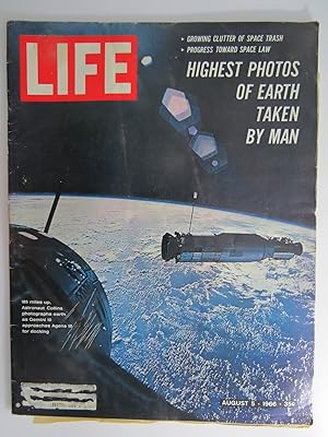 LIFE MAGAZINE, AUGUST 5, 1966 (HIGHEST PHOTOS OF EARTH TAKEN BY MAN)