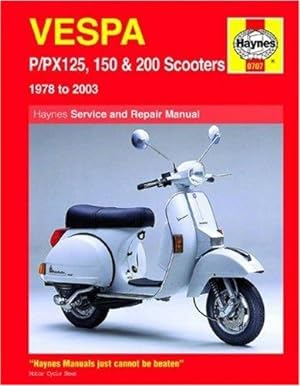 Bild des Verkufers fr Vespa P/PX 125, 150 and 200 Service and Repair Manual: 1978 to 2009 (Haynes Service and Repair Manuals) zum Verkauf von WeBuyBooks