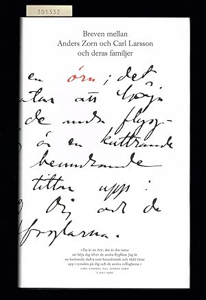 Bild des Verk�ufers f�r Breven mellan Anders Zorn och Carl Larsson och deras familjer. zum Verkauf von Hatt Rare Books ILAB & CINOA