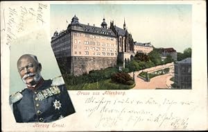 Ansichtskarte / Postkarte Herzog Ernst I. von Sachsen Altenburg, Schlossansicht