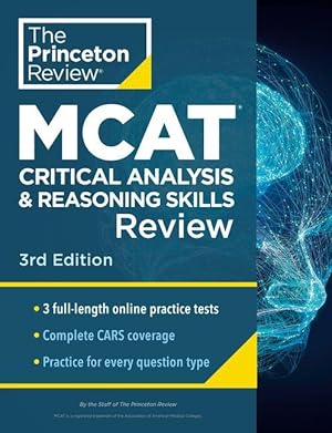 Bild des Verkufers fr Princeton Review MCAT Critical Analysis and Reasoning Skills Review, 3rd Edition: Complete Cars Content Prep + Practice Tests zum Verkauf von moluna