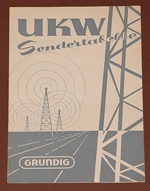 Grundig - UKW Sendertabelle - Stand März 1958 ( Sender-Tabelle der Bundesrepublik und DDR