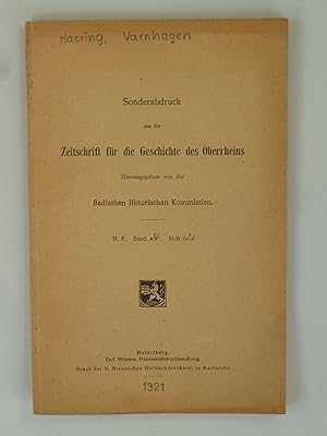 Seller image for Varnhagen und seine diplomatischen Berichte. for sale by Antiquariat Dorner