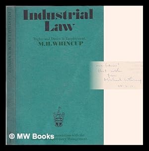 Seller image for Industrial law, by Michael H. Whincup for sale by MW Books