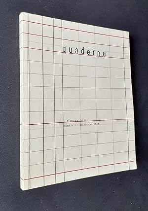 Quaderno, Cahiers de poésie - Numéro 1, Printemps 1998 -
