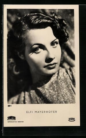 Image du vendeur pour Ansichtskarte Schauspielerin Elfi Mayerhofer in schwarzweiss mis en vente par Bartko-Reher