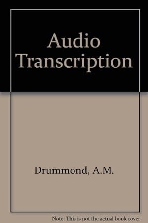 Seller image for Audio Transcription for sale by WeBuyBooks