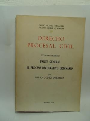 Immagine del venditore per DERECHO PROCESAL CIVIL, volumen 1, el proceso declarativo ordinario venduto da LIBRERIA AZACAN