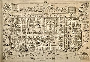 Ierusalem, et suburbia eius, sicut tempore Christi floruit. [Map of Jerusalem] [Middle East]