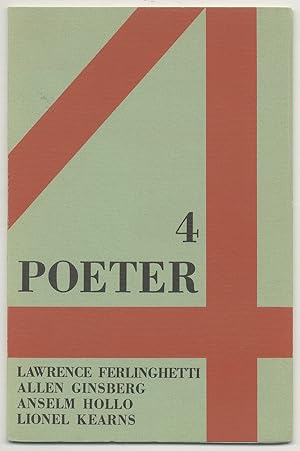 Seller image for 4 Poeter: Lawrence Ferlinghetti, Allen Ginsberg, Anselm Hollo, Lionel Kearns for sale by Between the Covers-Rare Books, Inc. ABAA