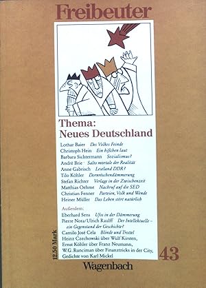 Bild des Verkufers fr Freibeuter. Thema: Neues Deutschland. Bd. 43. zum Verkauf von books4less (Versandantiquariat Petra Gros GmbH & Co. KG)