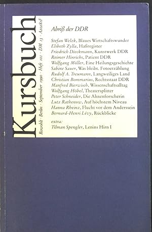 Imagen del vendedor de Abri der DDR. Kursbuch 101. a la venta por books4less (Versandantiquariat Petra Gros GmbH & Co. KG)