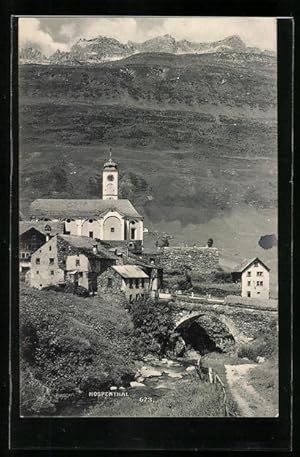 Bild des Verkufers fr Ansichtskarte Hospenthal, Ortsansicht aus der Vogelschau zum Verkauf von Bartko-Reher