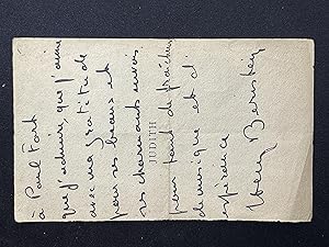 Image du vendeur pour Envoi autographe sign sur feuillet volant extrait de sa pice Judith au pote Paul Fort (1872-1960) mis en vente par Librairie  la Demi-Lune