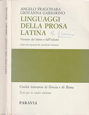 Bild des Verkufers fr Linguaggi della prosa latina Versioni dal latino e dall'italiano zum Verkauf von Biblioteca di Babele