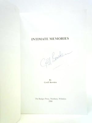 Seller image for Intimate Memories: The History of the Intimate Theatre, Palmers Green for sale by World of Rare Books