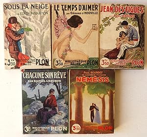 Imagen del vendedor de [Lot de 5 romans parus dans la 'Bibliothque relie Plon'] a la venta por Le Rayon populaire