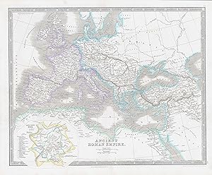 Seller image for 1850 ROMAN EMPIRE World Original Antique Map by Henry Teesdale (TNGA-43) for sale by Antique Paper Company
