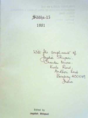 Bild des Verkufers fr Siddha-15, 1981 zum Verkauf von World of Rare Books