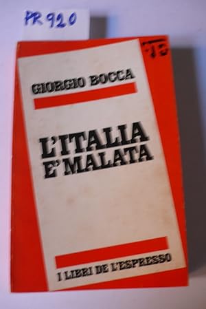 Immagine del venditore per L'Italia  malata venduto da Studio Bibliografico Restivo Navarra