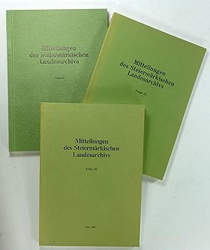 Konvolut "Mitteilungen des Steiermärkischen Landesarchivs" - 3 Hefte:Folge 23, 1973.Folge 31: Rei...