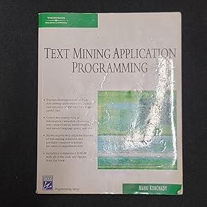 Seller image for Text Mining Application Programming (Programming Series) for sale by Stellwagen Exports