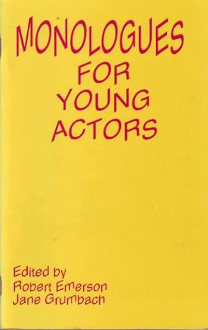 Bild des Verkufers fr Monologues for Young Actors zum Verkauf von WeBuyBooks