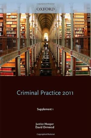 Seller image for Blackstone's Criminal Practice 2011 Supplement 1 for sale by WeBuyBooks