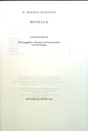 Bild des Verkufers fr Mosella : Lateinisch-deutsch. zum Verkauf von books4less (Versandantiquariat Petra Gros GmbH & Co. KG)