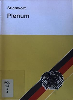 Imagen del vendedor de Plenum. Stichwort a la venta por books4less (Versandantiquariat Petra Gros GmbH & Co. KG)