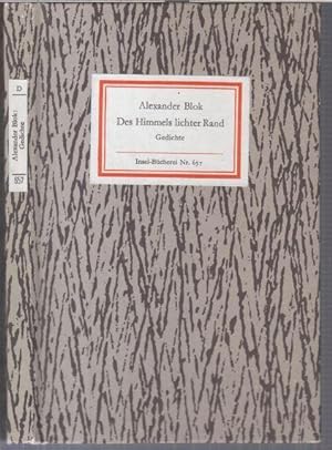 Seller image for Insel-Bcherei Nr. 657: Des Himmels lichter Rand. Gedicht. Russisch und deutsch (= IB 657). for sale by Antiquariat Carl Wegner